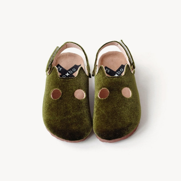 Boxbo Fox Olive Green Suede Sandals