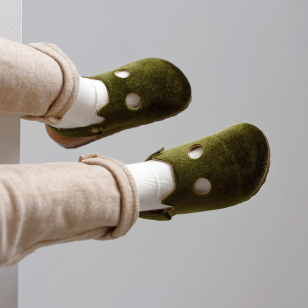 Boxbo Fox Olive Green Suede Sandals - Image 3