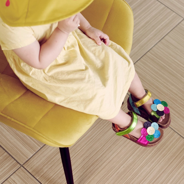 Boxbo Flower Multicolor Leather Sandals - Image 2