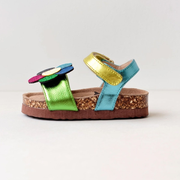 Boxbo Flower Multicolor Leather Sandals - Image 5