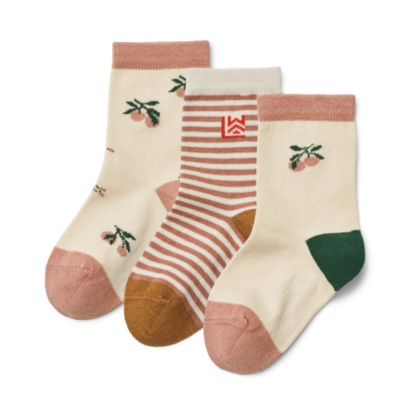 Liewood "silas" Set 3 Calze Pesche