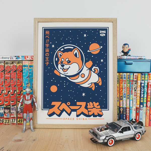 Yeaaah Studio "space Shiba" Stampa - immagine 2