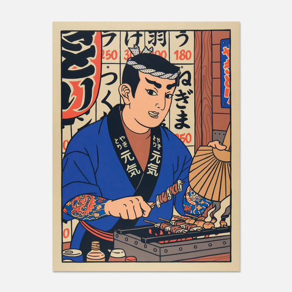 Yeaaah Studio "yakitori Chef" Stampa