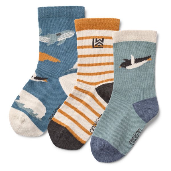 Liewood "silas" Cotton Socks 3 Pack Arctic Sea