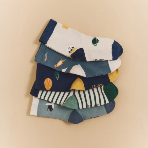 Liewood "silas" Cotton Socks 3 Pack Arctic Sea - Image 2