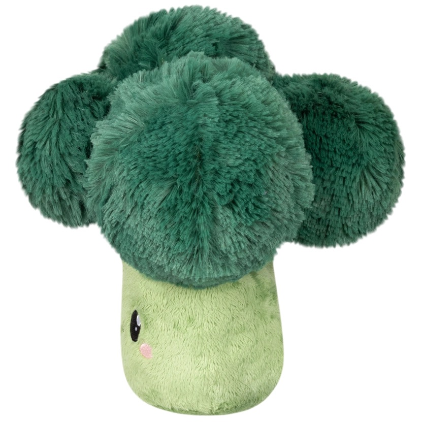 Pupazzi Comfort Food: peluche Broccoli Squishable verde, morbido e rotondo